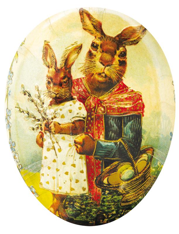 Country Living 12cm Decoupage Cardboard German Fillable Easter Egg by Nestler GmbH