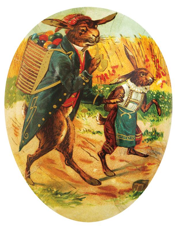 Country Living 12cm Decoupage Cardboard German Fillable Easter Egg by Nestler GmbH