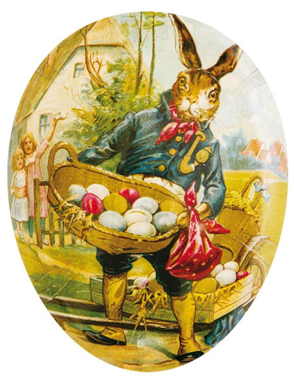 Country Living 12cm Decoupage Cardboard German Fillable Easter Egg by Nestler GmbH