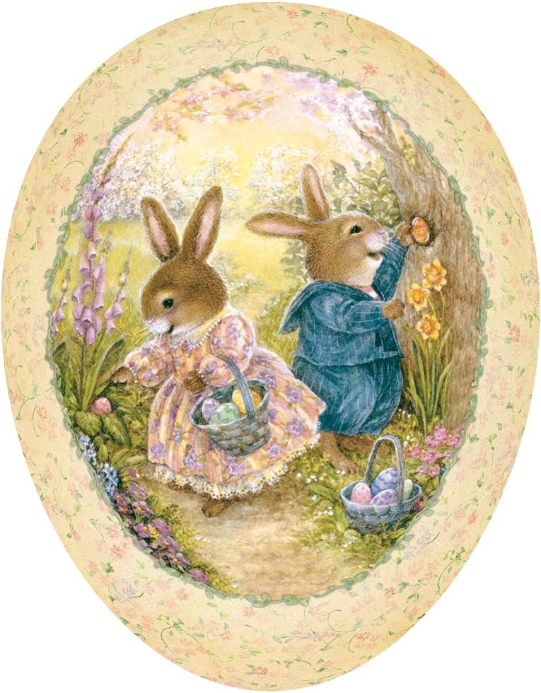 Holly Pond Hill 12cm Decoupage Cardboard German Fillable Easter Egg by Nestler GmbH