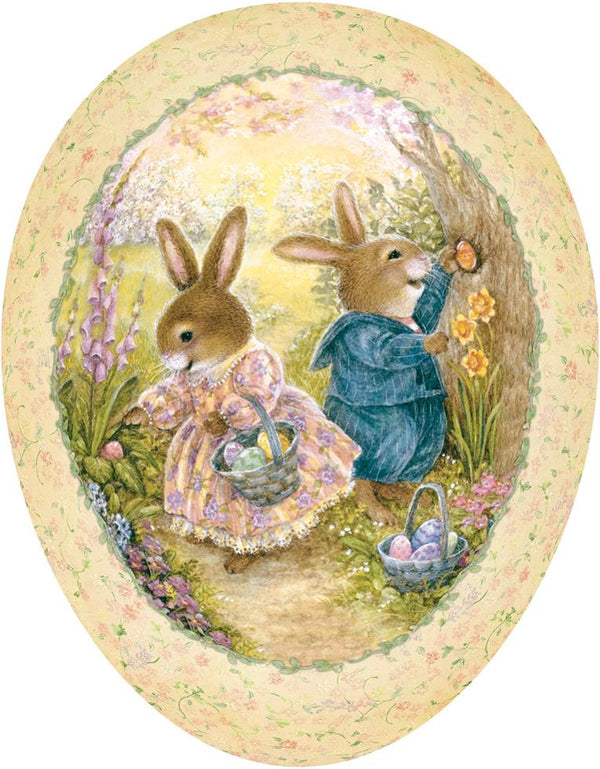 Holly Pond Hill 12cm Decoupage Cardboard German Fillable Easter Egg by Nestler GmbH