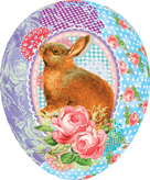Happy Easter 18cm Decoupage Cardboard German Fillable Easter Egg by Nestler GmbH
