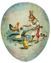 Easter Morning 18cm Decoupage Cardboard German Fillable Easter Egg by Nestler GmbH