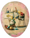 Easter Morning 18cm Decoupage Cardboard German Fillable Easter Egg by Nestler GmbH