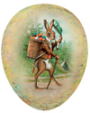 Easter Morning 15cm Decoupage Cardboard German EasterFillable Egg by Nestler GmbH