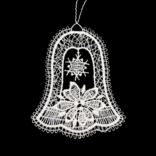 Floral Bell Dangle Ornament by StiVoTex Vogel