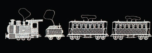 4 Piece Lace Train Ornament, StiVoTex by Vogel
