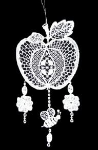 Lace Apple Dangle Ornament by StiVoTex Vogel