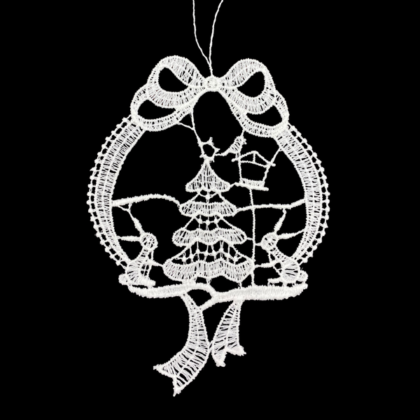 Lace Ribboned Tree Ornament by Stickservice Partick Vogel