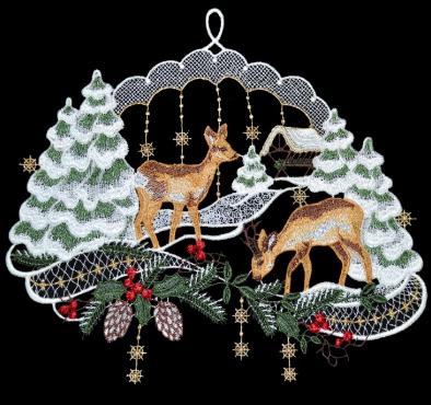 Deer in Forest Ornament by StiVoTex Vogel