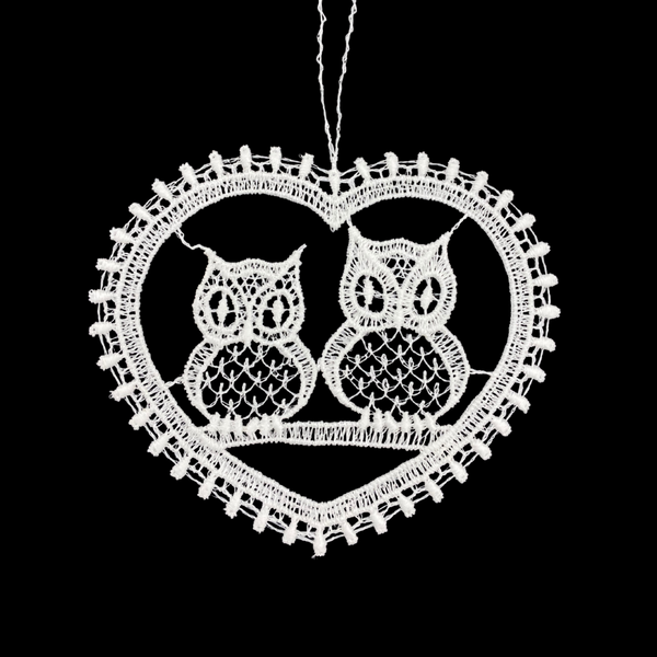 Owl Love Lace Ornament by StiVoTex Vogel