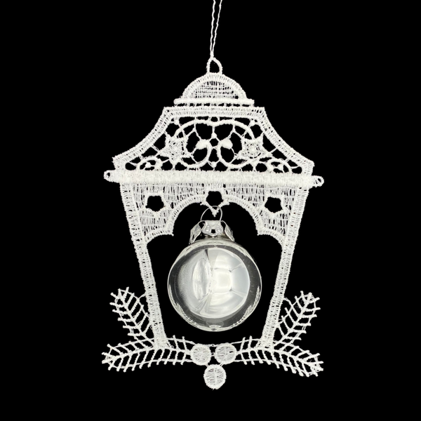 Lace Lantern with Silver Bell Ornament by StiVoTex Vogel