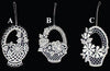 Lace Basket of Flowers Ornament by StiVoTex Vogel