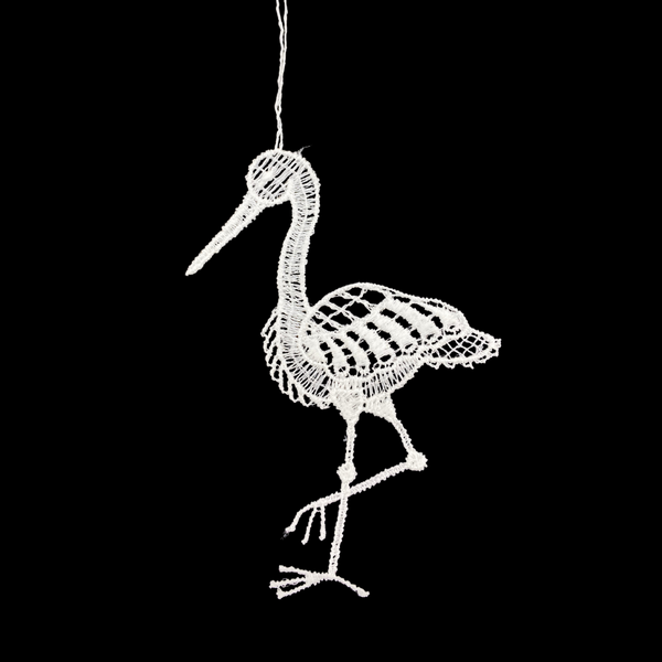 Lace Stork Ornament by StiVoTex Vogel