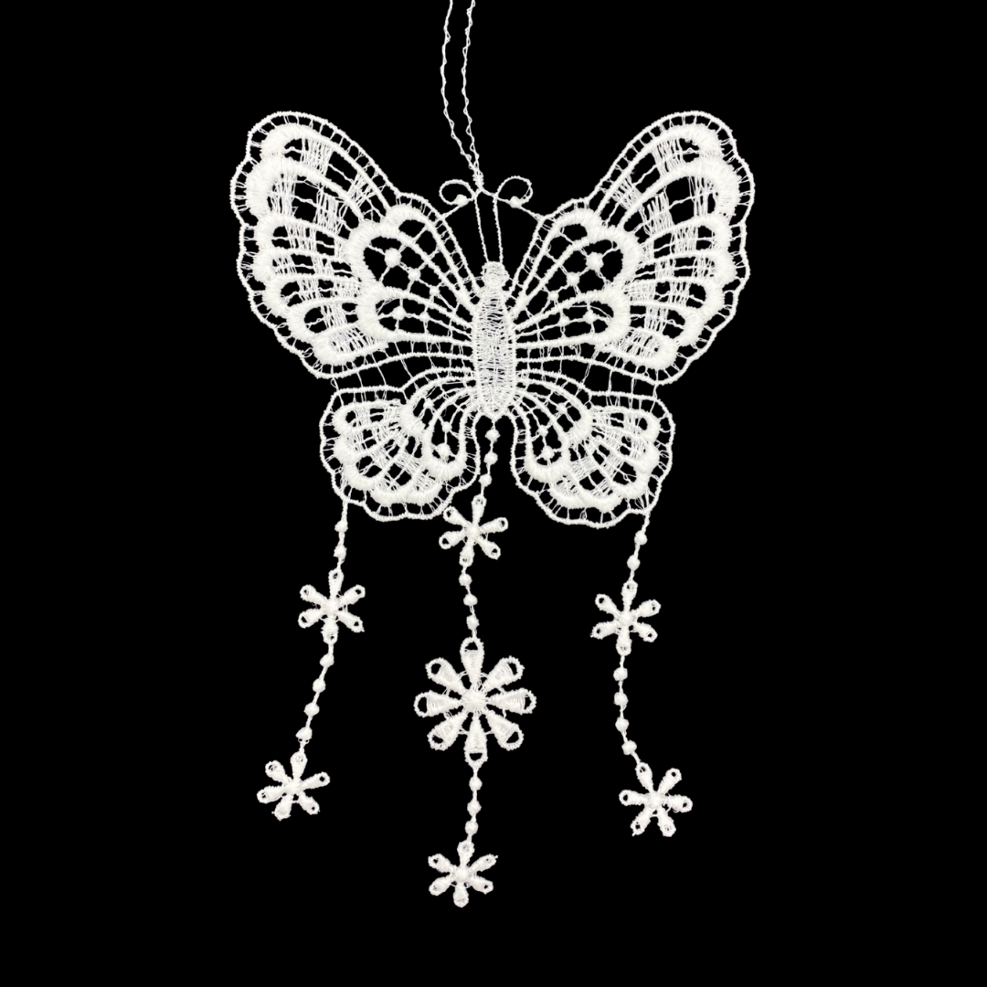 Lace Butterfly with Dangle Ornament by StiVoTex Vogel