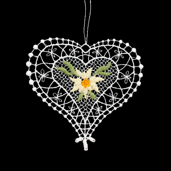 Lace Edelweiss Ornament by StiVoTex Vogel