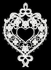 Lace Heart with FlowersWindow Picture by StiVoTex Vogel
