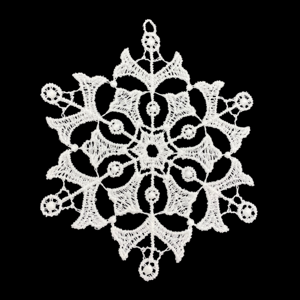 Lace Snowstar with Decor Ornament by StiVoTex Vogel