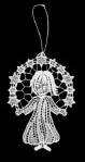 Lace Angel with Star Trail Ornament by StiVoTex Vogel