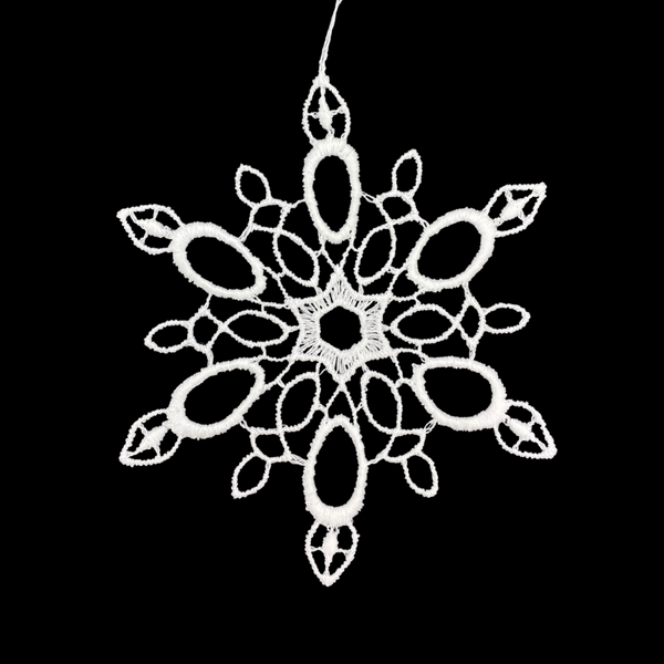 Lace Snowflake #5 Ornament by Stickservice Patrick Vogel