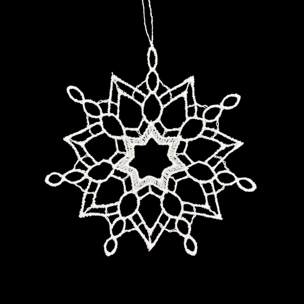 Lace Snowflake #6 Ornament by Stickservice Patrick Vogel