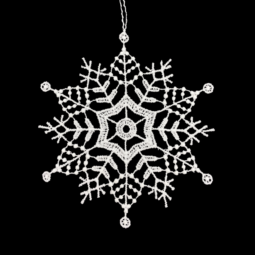 Lace Snowflake one Ornament by StiVoTex Vogel