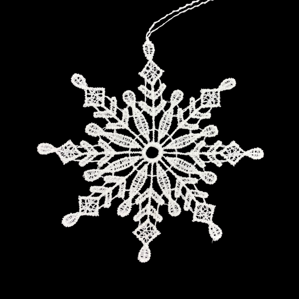 Lace Snowflake two Ornament by StiVoTex Vogel