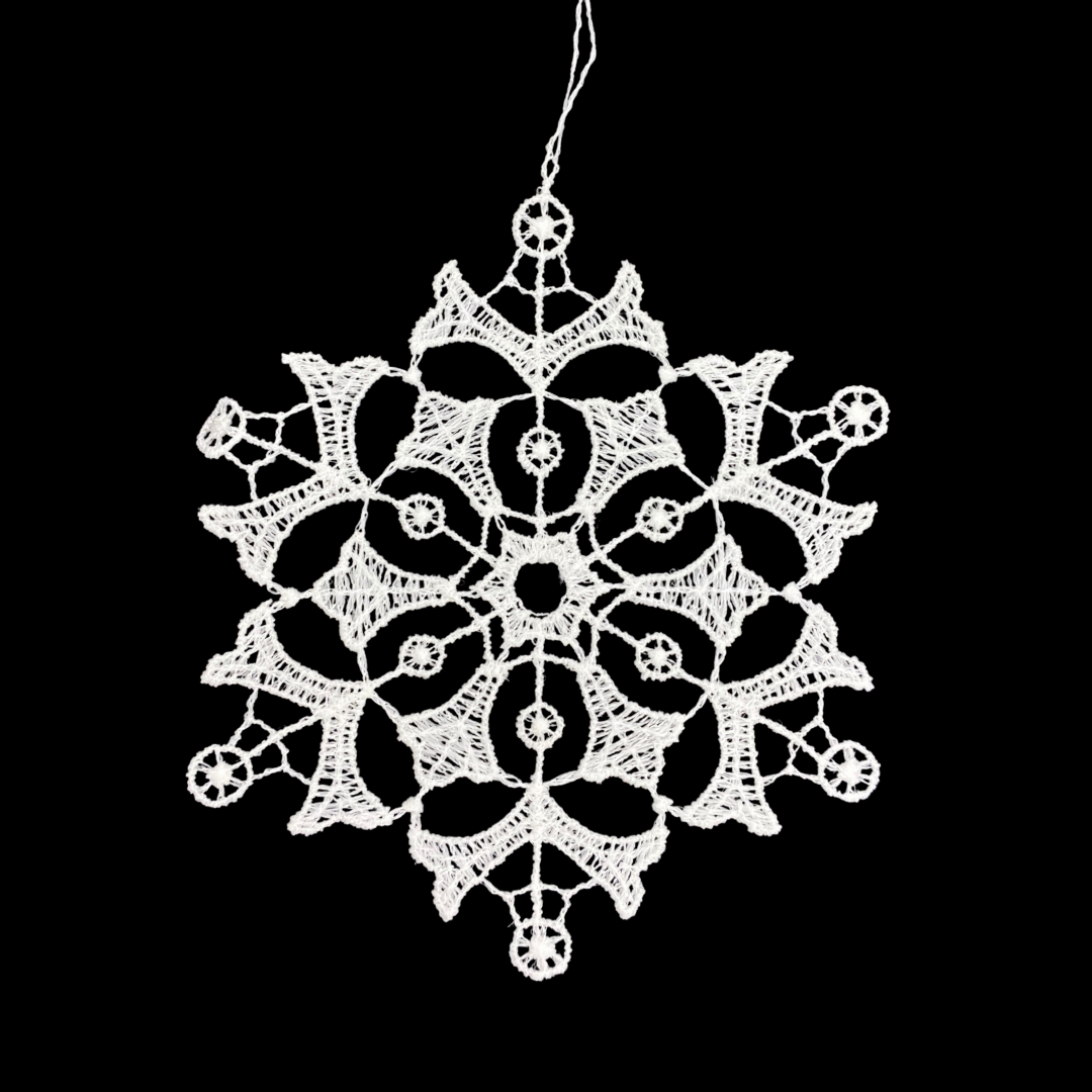 Lace Snowflake  three Ornament by StiVoTex Vogel