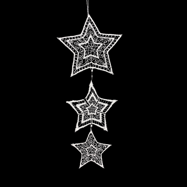Lace Tri-Star Dangle Mobile by StiVoTex Vogel