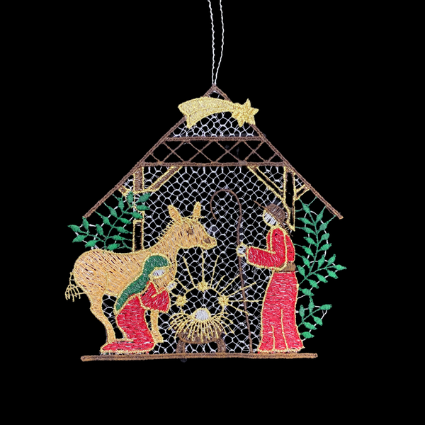 Large Lace Holy Family Ornament by StiVoTex Vogel