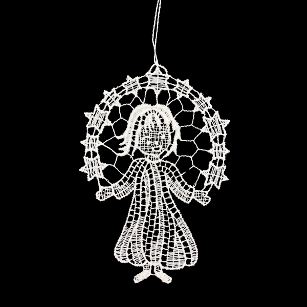 Lace Girl with Star Tails Ornament by StiVoTex Vogel