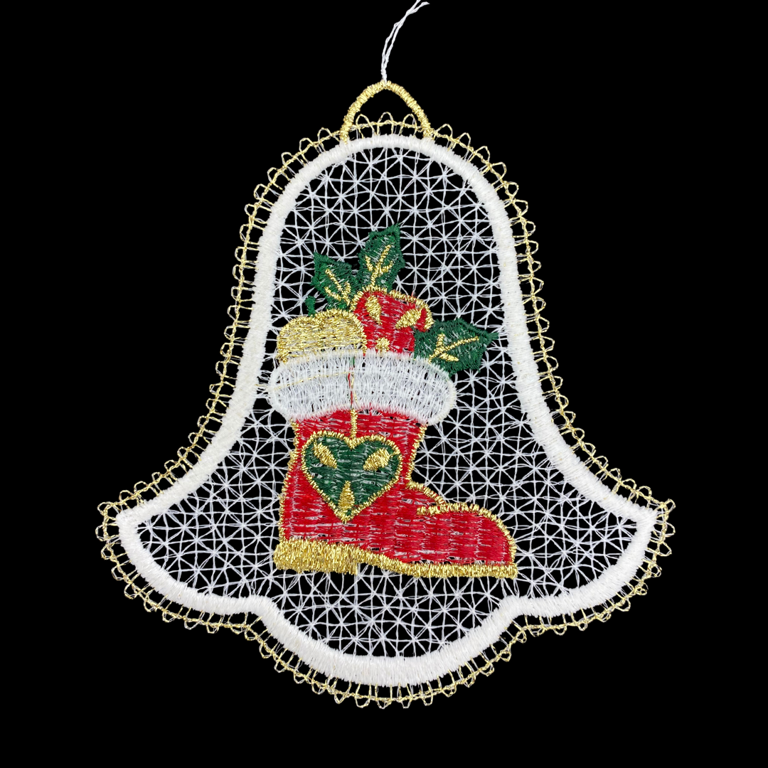 Lace Bell with Boot Ornament by StiVoTex Vogel