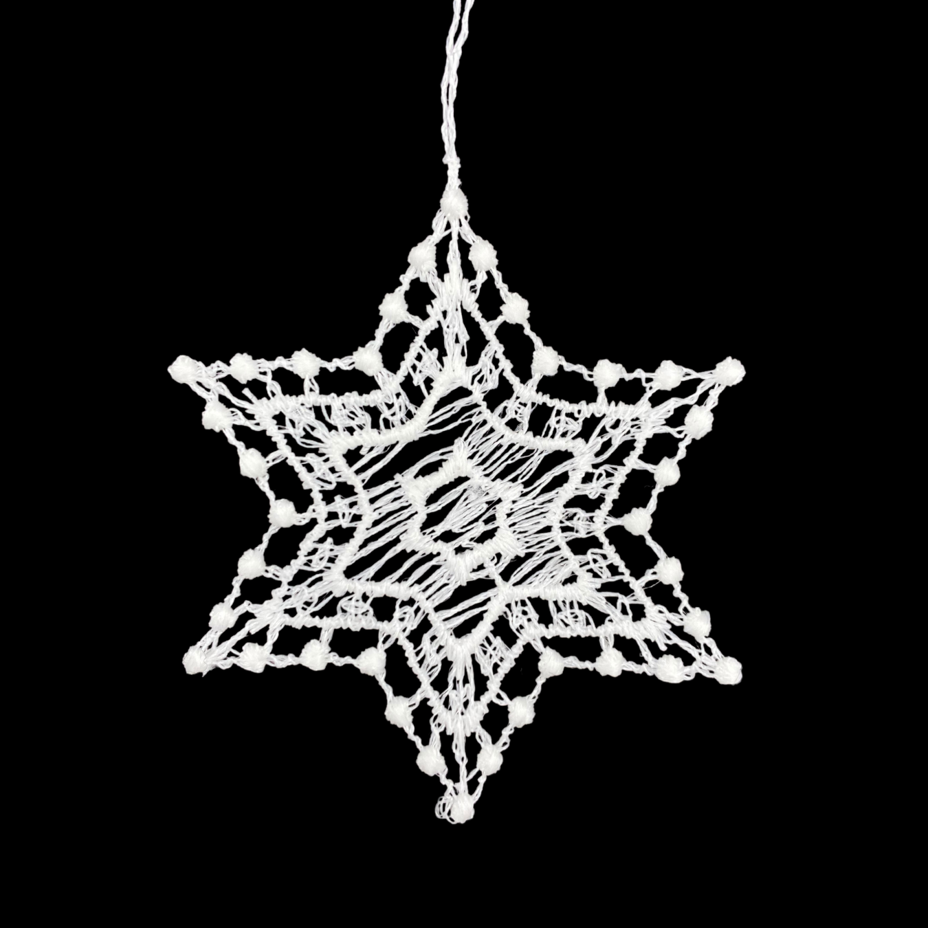 Small Lace Snowstar  three Ornament by StiVoTex Vogel
