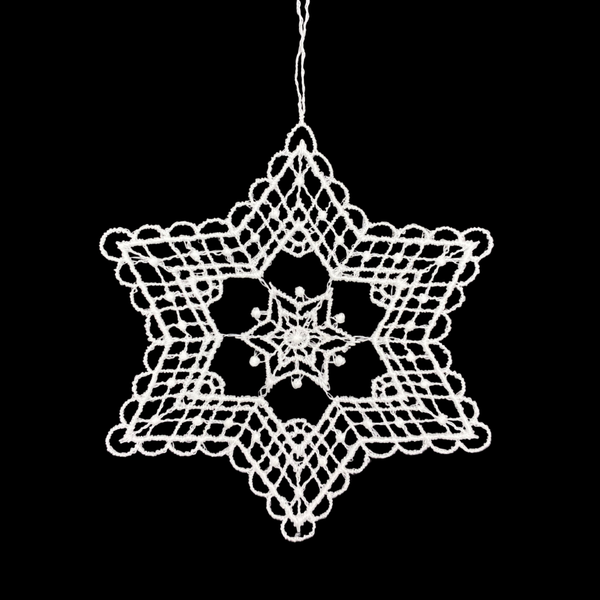 Lace Snowstar Ornament two by StiVoTex Vogel