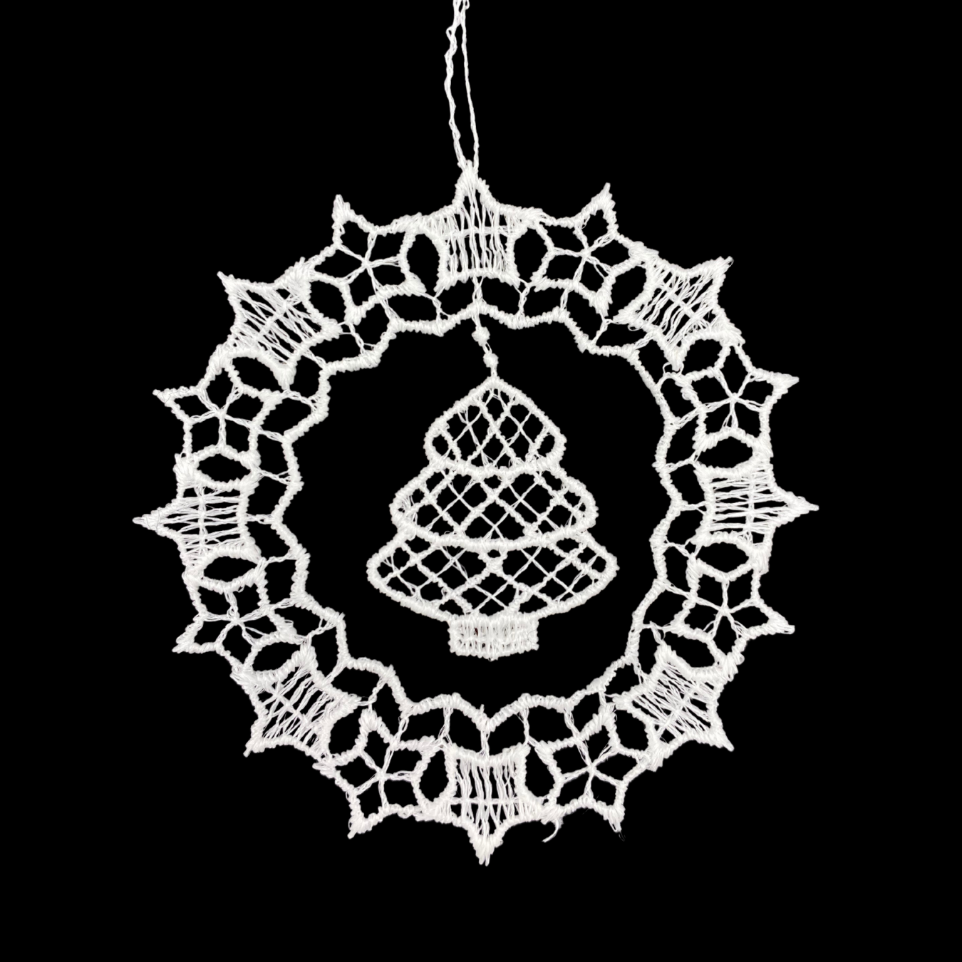 Lace Ball with Tree Ornament by StiVoTexVogel