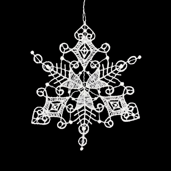 Lace Hanging Snowstar Ornament by StiVoTex Vogel