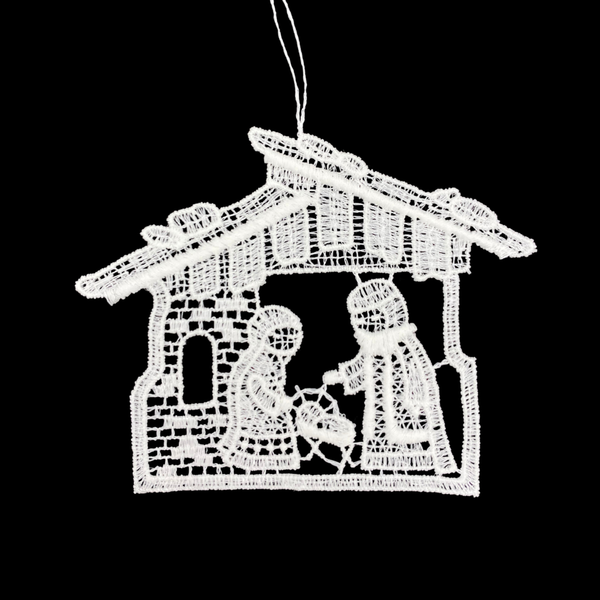 Lace Nativity two Ornament by StiVoTex Vogel