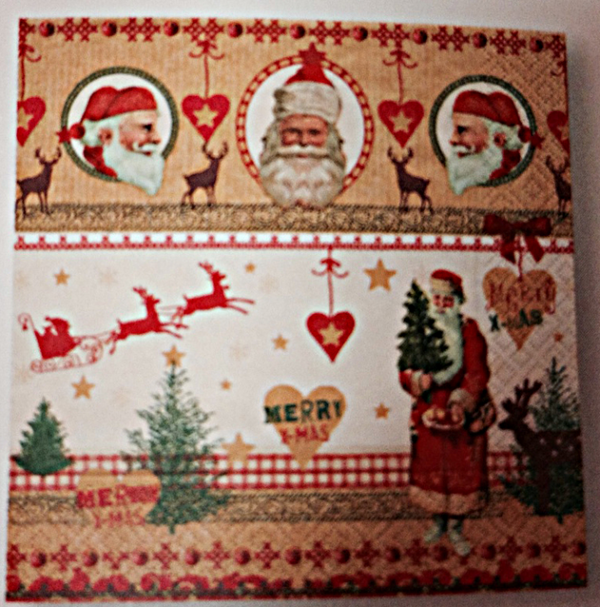 Pictures of Santa Luncheon Size Paper Napkins by Made by Paper and Design GmbH