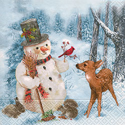 Winter Forest Luncheon Size Paper Napkins by Made by Paper and Design GmbH