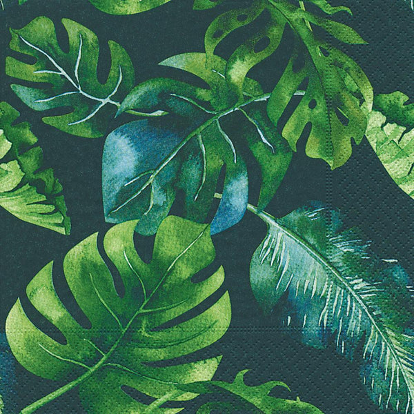 Jungle Leaves Paper Luncheon Size Paper Napkins