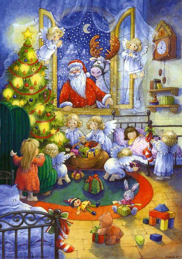 Santa, Angels and Children Advent Calendar by Richard Sellmer Verlag