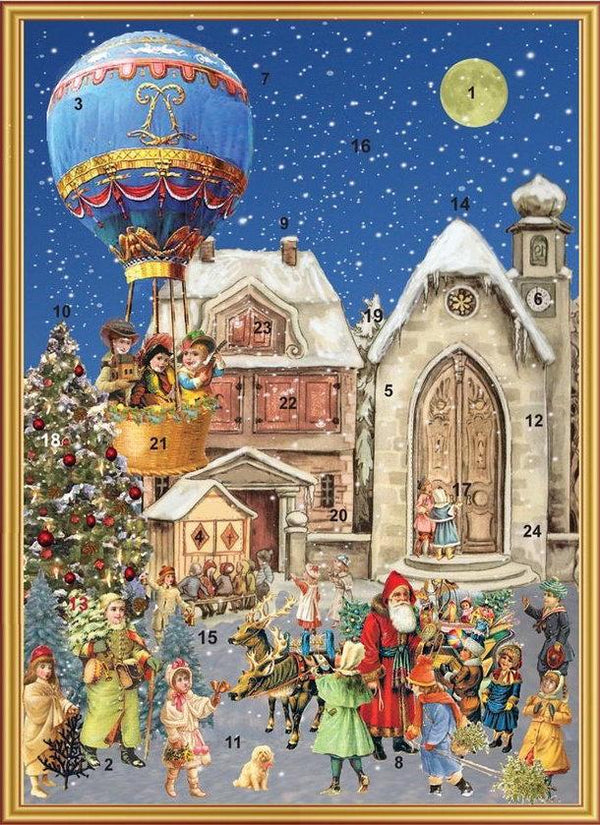 Hot Air Balloon Advent Calendar Card by Richard Sellmer Verlag