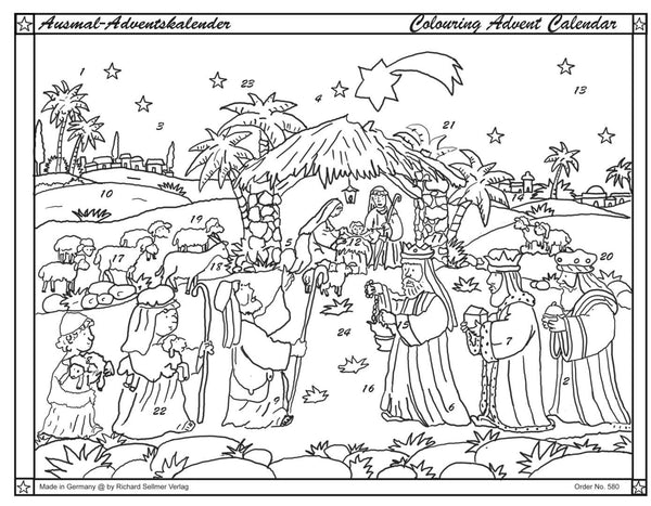 Nativity Coloring Advent Calendar by Richard Sellmer Verlag