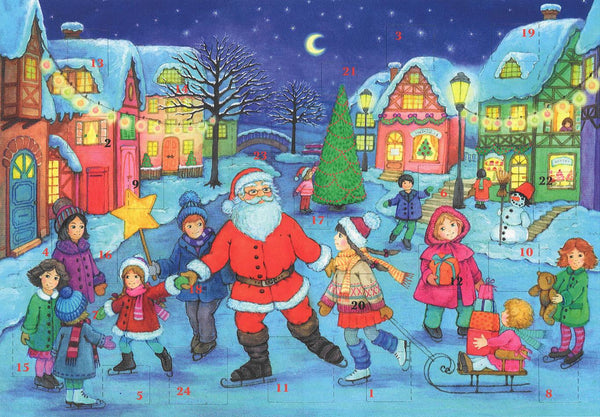 Santa Skating Advent Calendar by Richard Sellmer Verlag