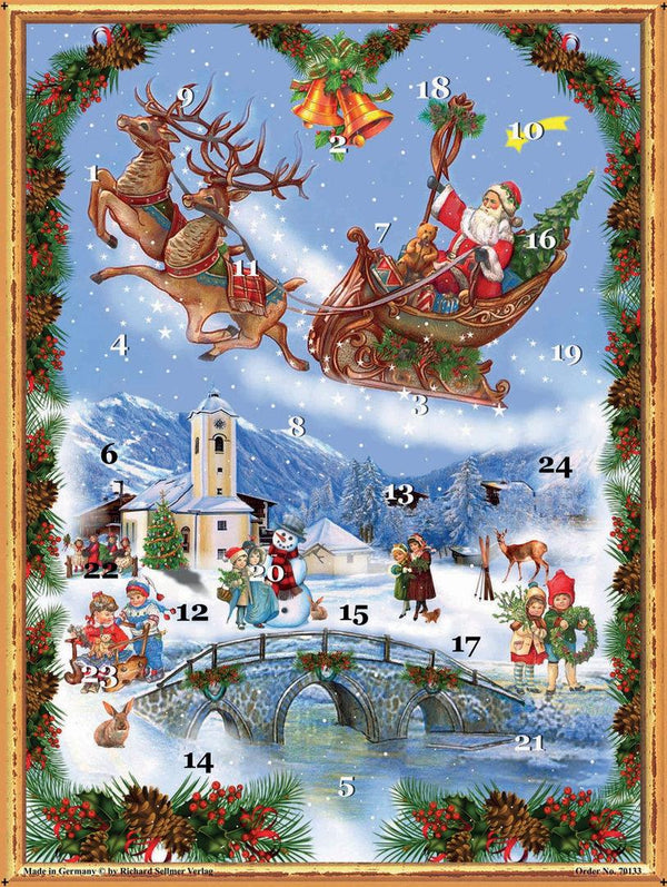 Santa's Flight Victorian Advent Calendar by Richard Sellmer Verlag