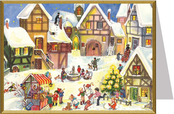 Christmas Market Card by Richard Sellmer Verlag