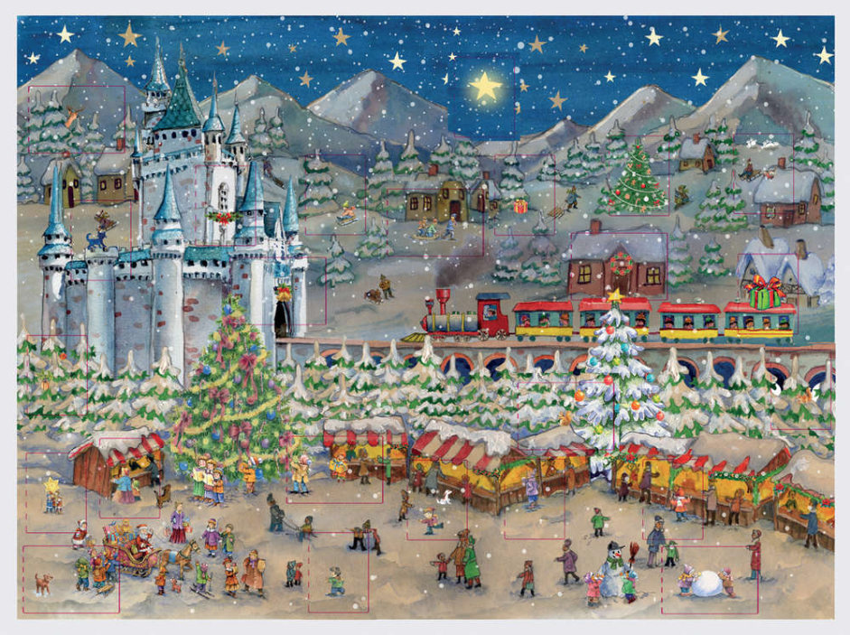 Christmas Market at the Castle Advent Calendar by Richard Sellmer Verlag