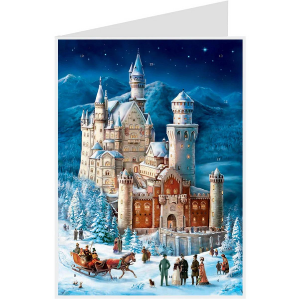 Neuschwanstein Castle Advent Calendar Card by Richard Sellmer Verlag