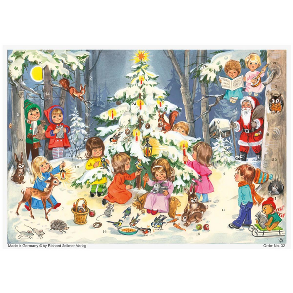 Decorated Tree in the Forest Advent Calendar by Richard Sellmer Verlag