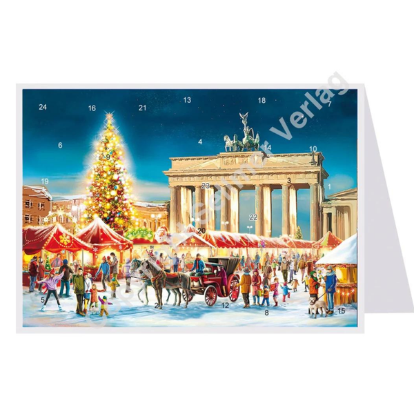 Berlin Christmas Market Advent Calendar Card by Richard Sellmer Verlag